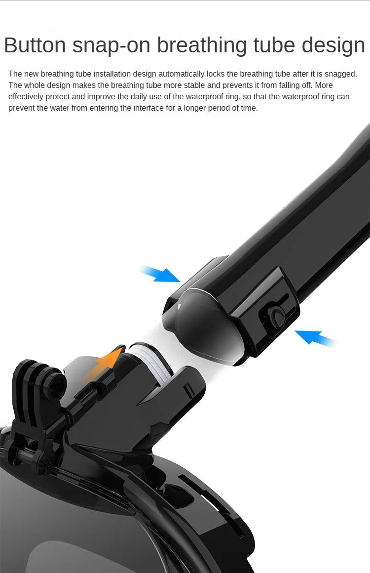 2025 New Professional Snorkeling Mask For Kids Adults High-definition Anti Fog Foldable Swimming Fully Dry Myopia Diving Goggles