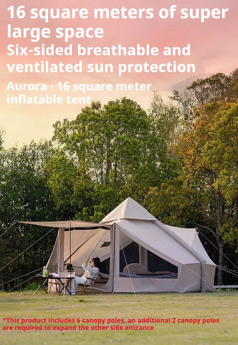 Convenient Storage Inflatable Tent Portable Foldable Outdoor Courtyard Tent Multifunctional Desert Travel Camping Supplies