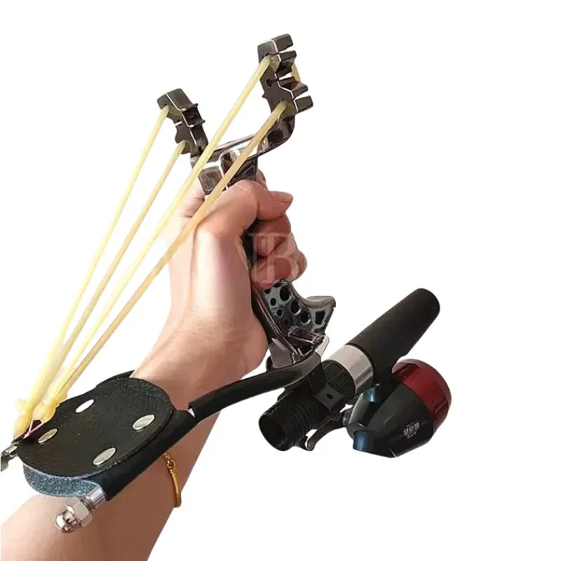 Strong Slingshot Hunting Fishing Set Professional Catapult with Arrows Fishing Rubber Band Outdoor Shooting Fishing Accessories