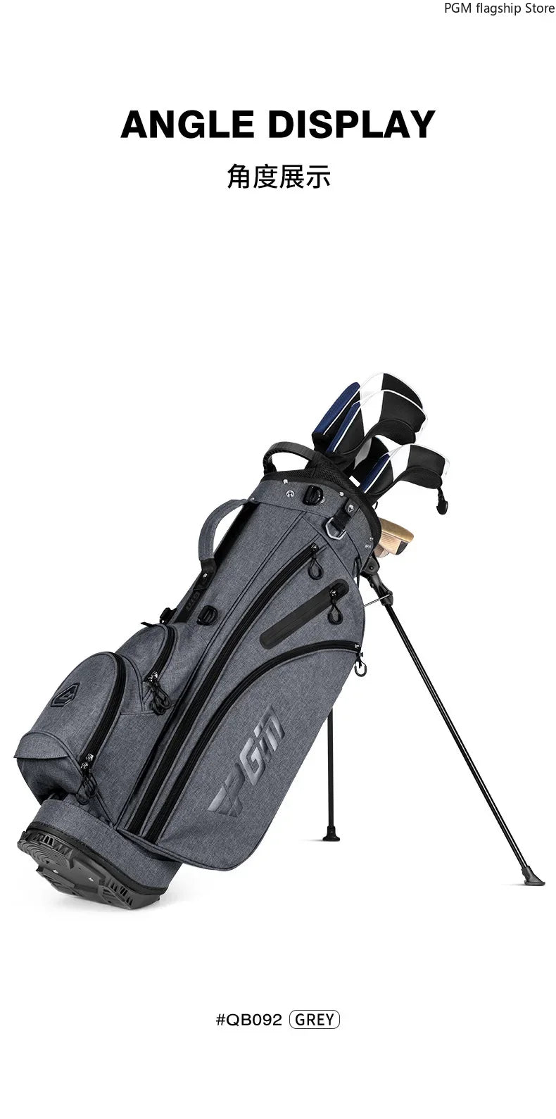 PGM Men's Golf Stand Bag, Stable Waterproof Stand Bag, Ultra-light Portable Golf Bag QB092