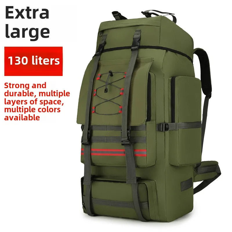 130L Large Capacity Mountaineering Bag Suitable  Outdoor Travel Camping Climbing Adventure Multifunctional Waterproof  Backpack