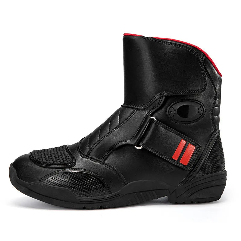 Motorcycle Boots Waterproof Leather Motorbike Protective Boots Motocross Riders Gear Men Women Moto Cycling Shoes Non-slip