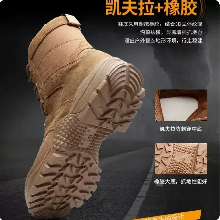 3515 Genuine Brown Boots Spring/Summer Genuine Leather Durable Off Road Mountaineering Training Desert Boots botas para moto