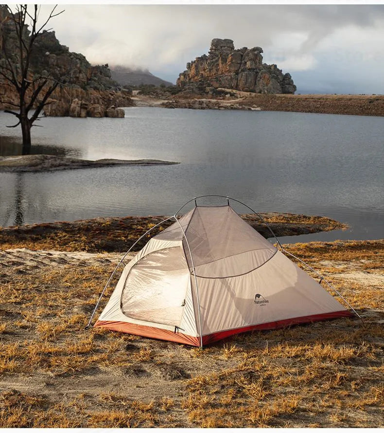 Naturehike Cloud Up Hiking Tent 210T/20D Silicone Double Layer 2 People Tent Ultralight Portable Aluminum Pole Camping Tent