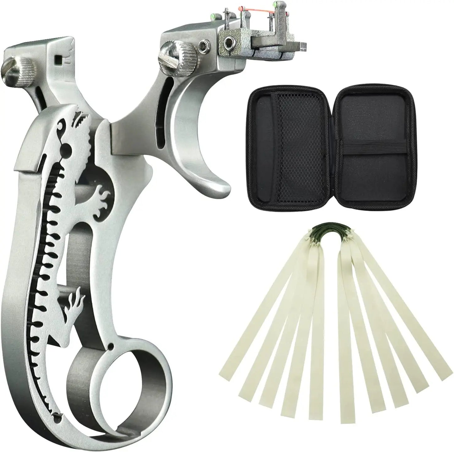 1 Set Powerful Metal Hunting Slingshot Competition-Grade Outdoor Sling Shot High-Power  Outdoor Hunting Sports