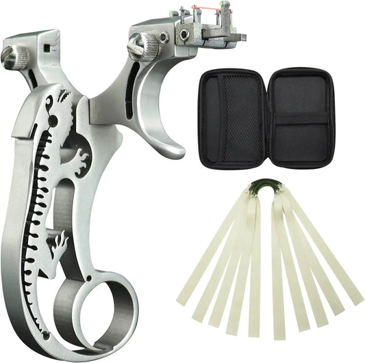 1 Set Powerful Metal Hunting Slingshot Competition-Grade Outdoor Sling Shot High-Power  Outdoor Hunting Sports