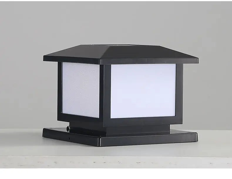 Timed LED Solar Outdoor Light Pillar Solar Lights Waterproof Thick Garden Pathway Parking Yard Outdoor Decor Lamp RC Solar Light