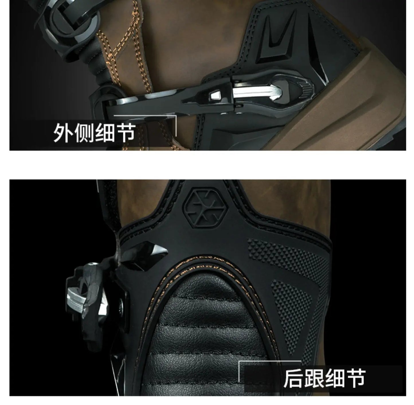 Scoyco Motorcycle Boots Wear-resistant Men's Biker Boots Anti-slip Motorcycle Boots Enduro Waterproof Leather Motocross Boots