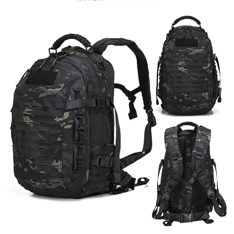 Outdoor Militar Tactical 25L Nylon Oxford Cloth Waterproof Both Shoulders Backpack Unisex Hiking Travel Camping Climbing Package