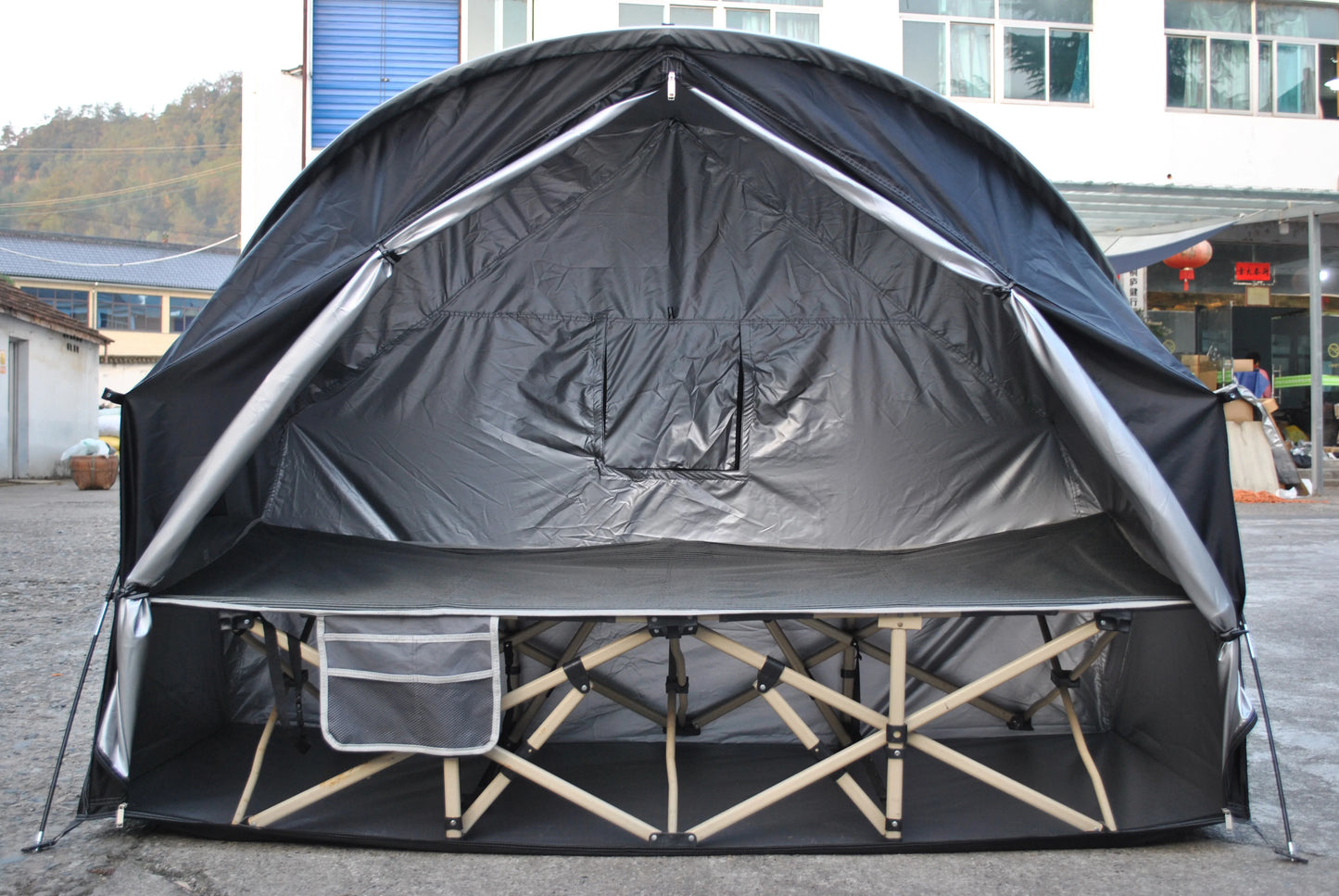 Durable Cot Tent for Camping, Light Weight, Backpacking Tent, Solo, 4000mm Camping Cot Package Not Include