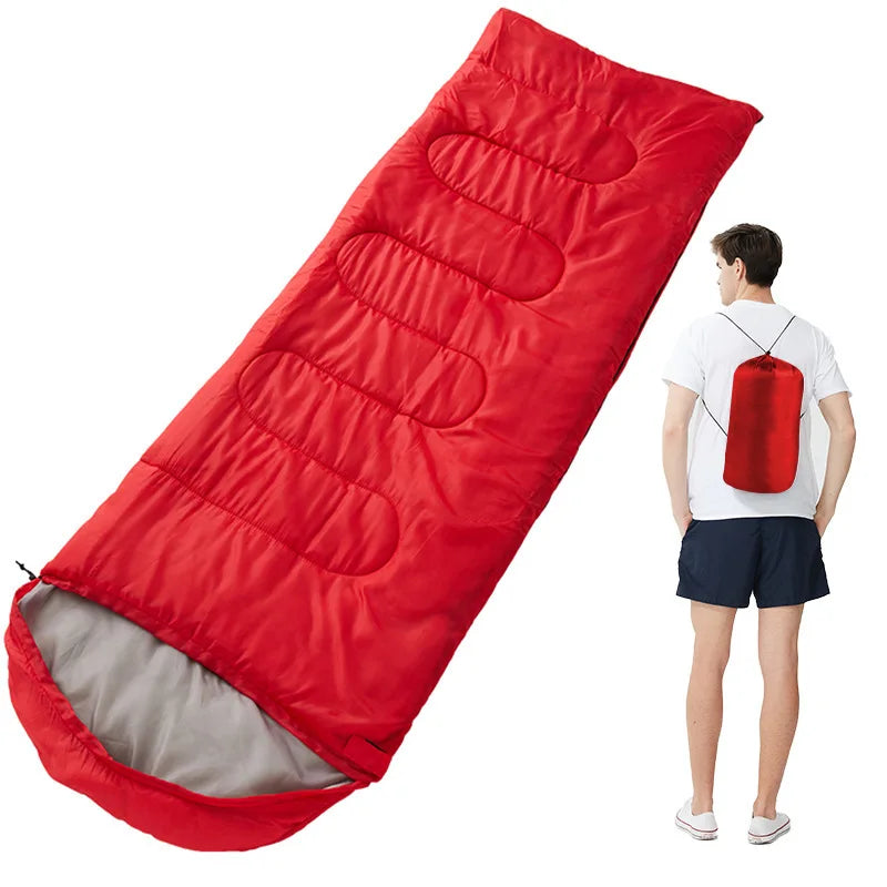 Emergency Sleeping Bag Adult Outdoor Spring and Autumn Adult Men and Women Thickened Warm Portable Camping Single Person