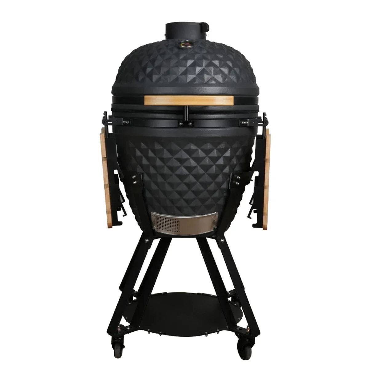 21-Inch Indoor/Outdoor Kamado  Ceramic Grill Oval Egg BBQ with Steel Iron Garden Camping  Ceramic BBQ