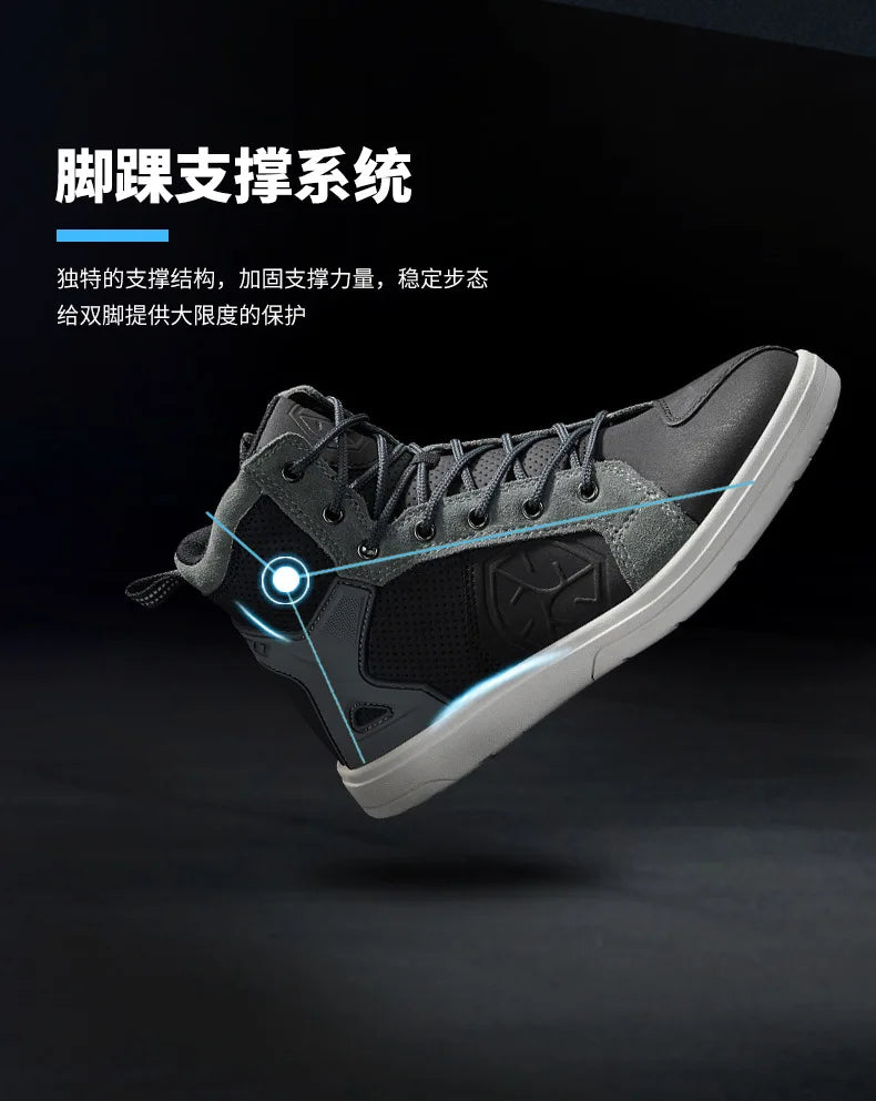 SCOYCO Motorcycle Boots Racing Shoes Men Windproof Motorcycle Travel Equipment Botas Moto Motocross Off-Road Racing Boots