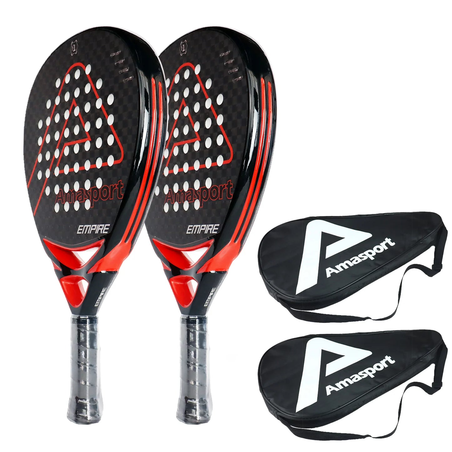 AMASPORT 3k/12k/18k Padel Tennis Racquets High Density & Quality With Padel Bags For Racket EVA Memory Flex Foam Core For Unisex
