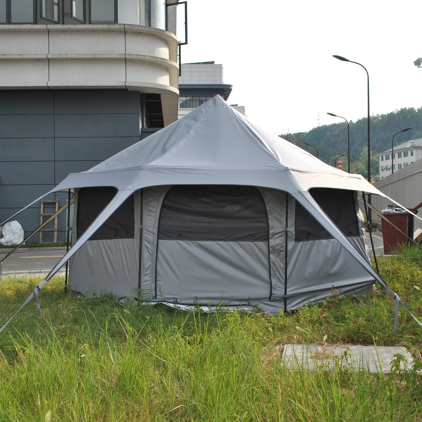 6 Person Bell Tent - Yurts with Stove Jack, Windproof, Breathable Shade, Family Camping Travel, Group Activities