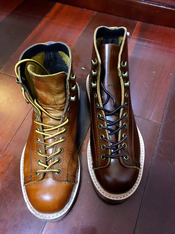 Mens British Wind Retro Boots Motorcycle Short Boots Men's Leather Boot Casual Work Shoes Men Women's Tide Chelsea Boots