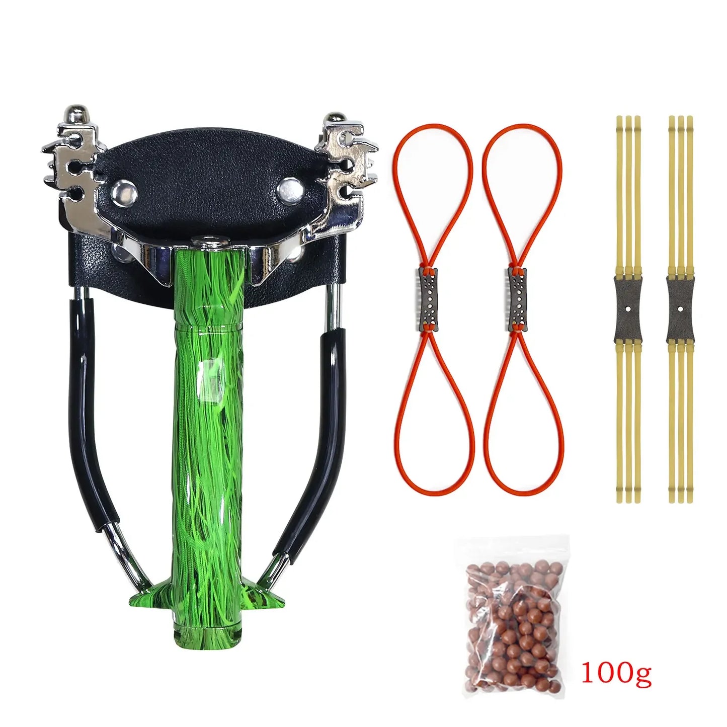 Professional Colored Metal Foldable Wrist Support Sling Handheld Hunting Shooting Sling High-power Slingshot Catapult Package