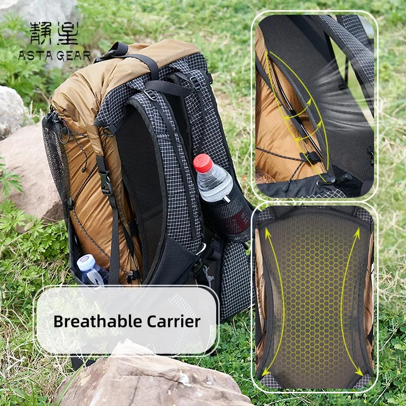 Asta Gear Jianshan UHMWPE Backpack Outdoor Ultralight Backpack Camping Hiking Mountaineering DCF Traveling Backpack