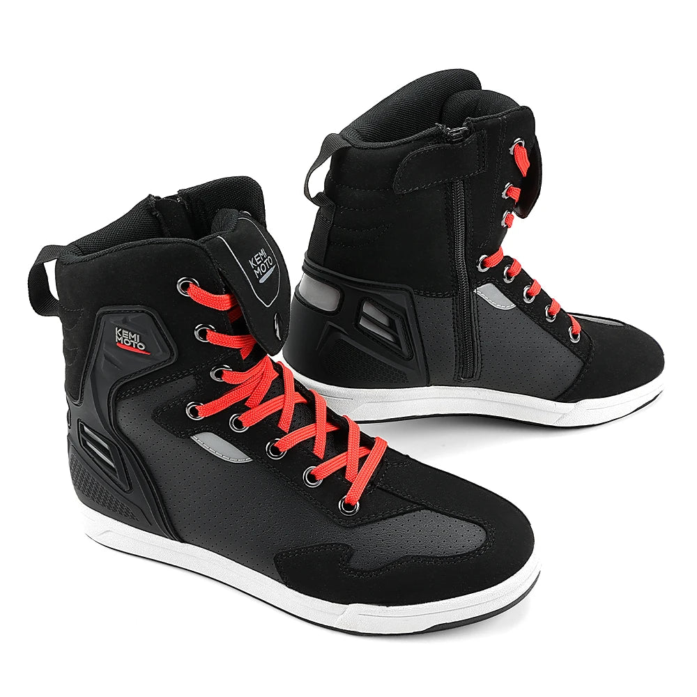 KEMIMOTO Motorcycle Riding Short Boots Men Summer commuting Shoes Sneakers Anti-slip Protection Breathable Casual rides Gear