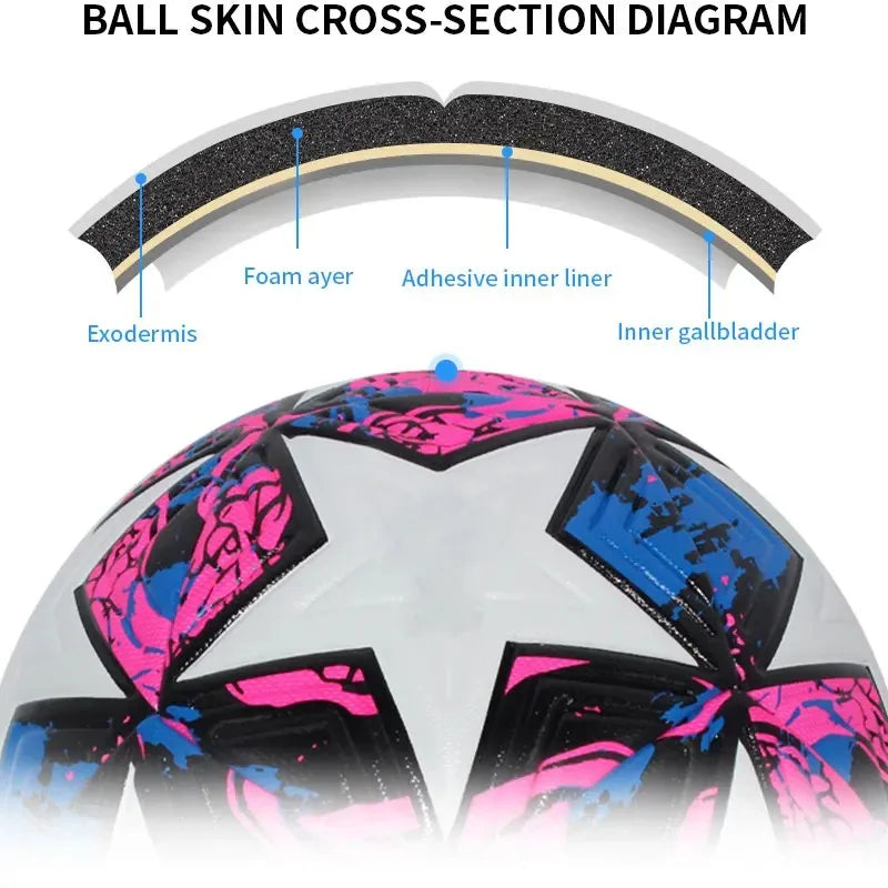 Standard Size 5 Soccer Ball Professional Outdoors Sports Match Balls Training Seamless Football High Quality PU Material
