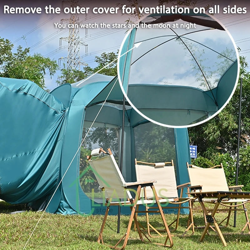 Durable UV Resistant Car Rear Extension Tent Waterproof Sunshade Outdoor Camping Picnic Auto Back Tent for Road Trip Adventure