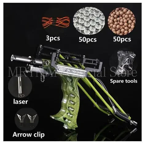 Green/Red Laser Slingshot Black Red Hunting Bow Slingshot Fishing Outdoor Powerful Slingshot Catapult Slingshot Shooting Caza