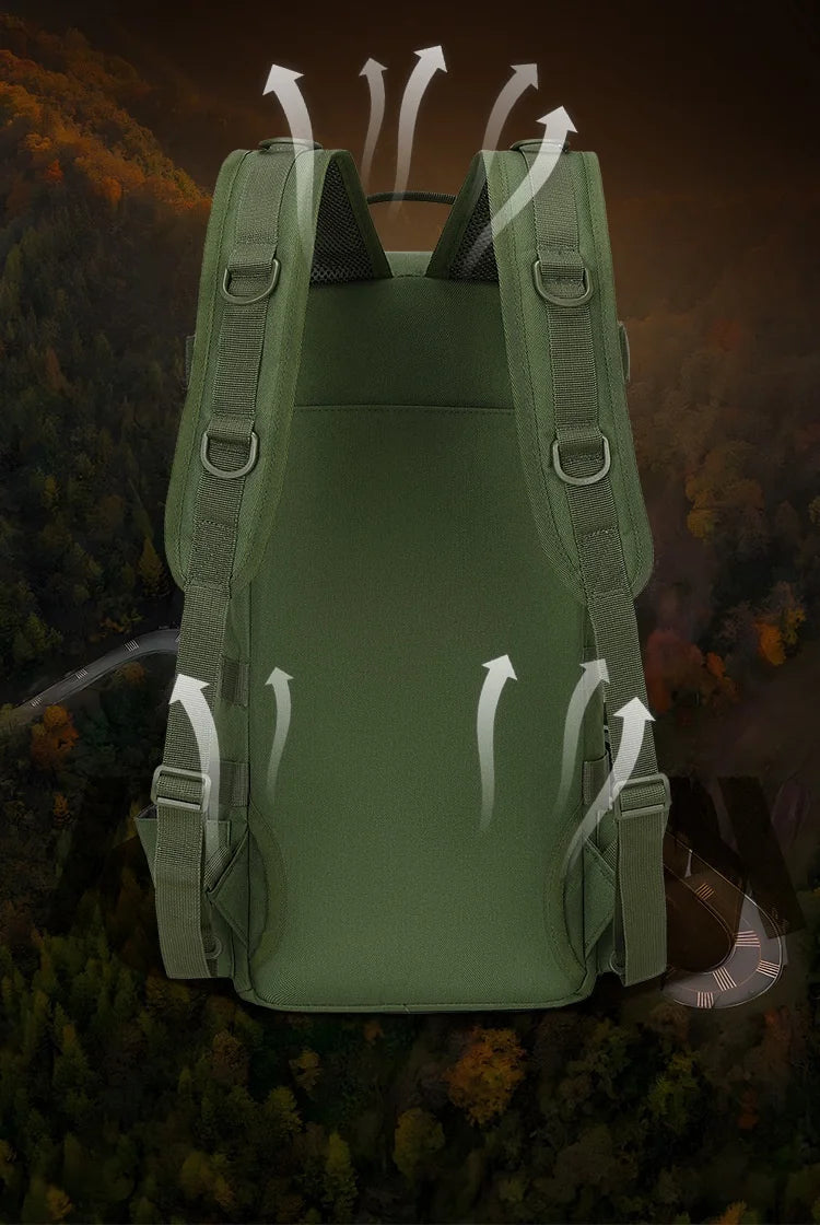 Outdoor Hiking Sports Tactical Backpack Waterproof Riding Fishing Bag Rucksack Men Women Climbing Camping Travel Shoulder Bags