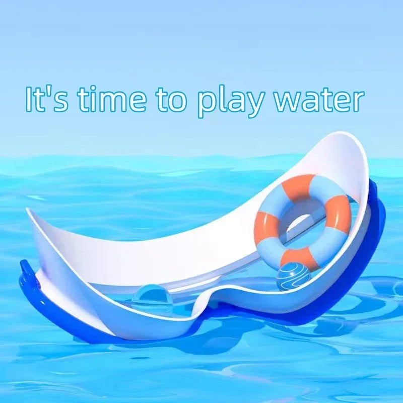 1Pair of Big Frame Swimming Goggles for Kids&Adults Anti-Fog No Leak Clear Wide View Scuba Diving Swimming Glasses with Earplugs