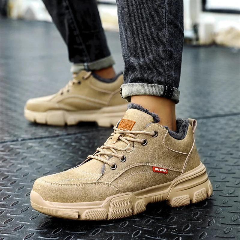 Waterproof Wrok Safety Shoes For Men Summer Breathable Indestructible Boots Non-slip Industrial Construction Shoes Male Footwear