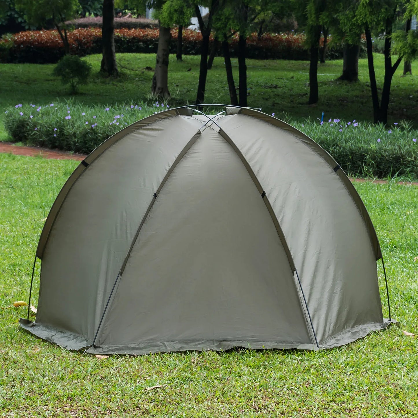 1-2 Person Carp Fishing Bivvy Shelter Tent for Outdoor Camping Hunting Travel Adventure Quick Erect Waterproof Rainproof Green
