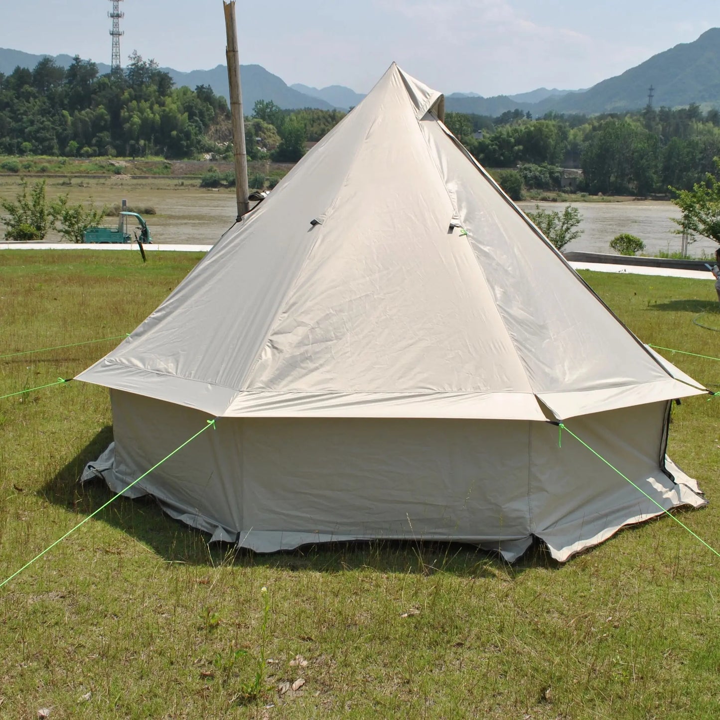Round  Mongolian Tent for 6-8 Person,Waterproof Traditional Ethnic Design for Glamping, Outdoor Events & Family Camping