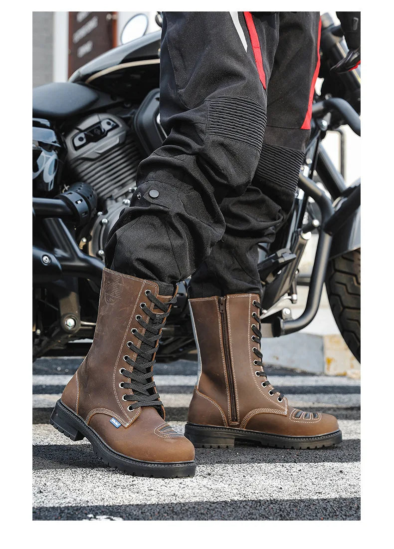 Motorcycle Riding Shoes High Top Motorcycle Boots Breathable Anti Fall Knight Equipment Road Racing Boots Motocross Boots