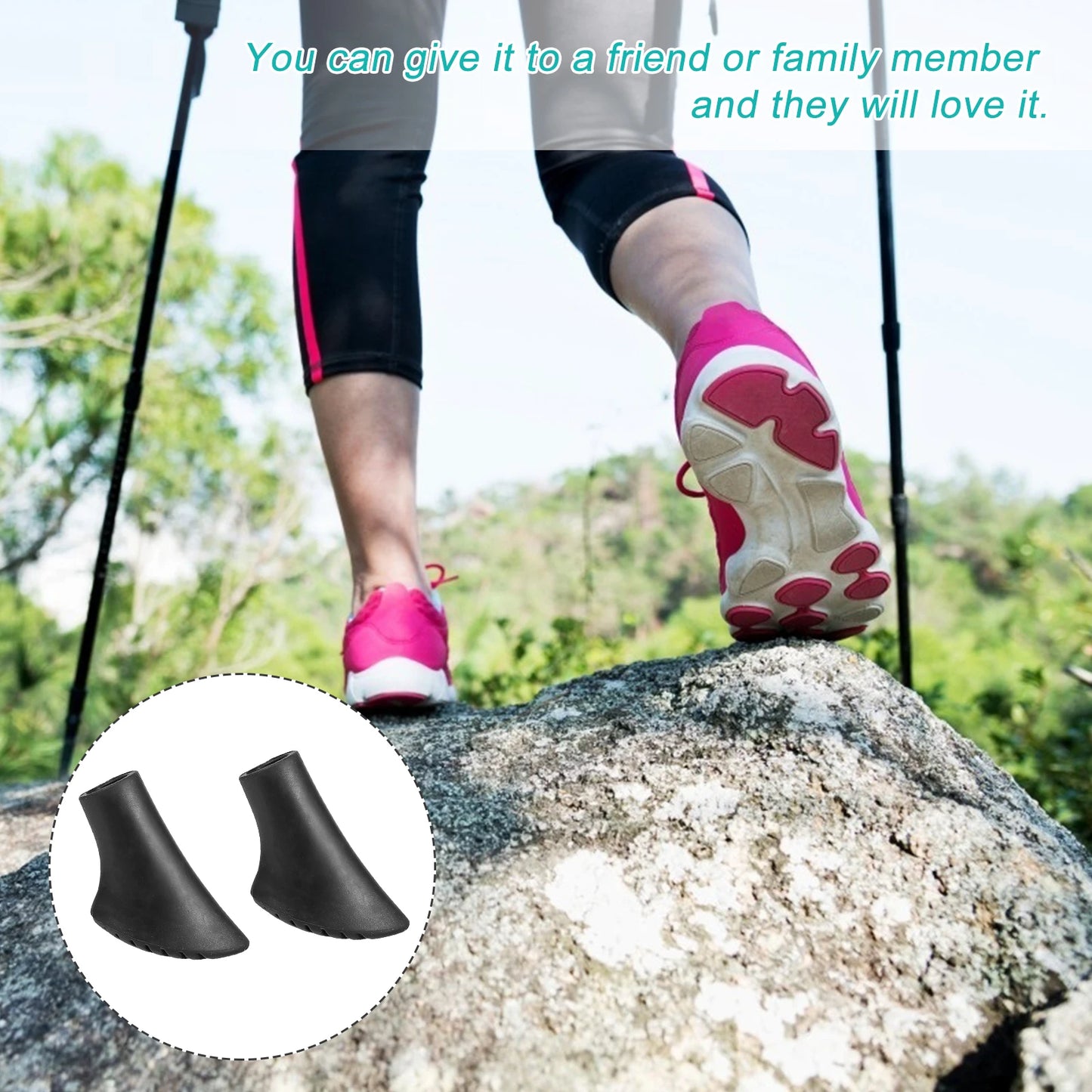 16Pcs Trekking Pole Tip Walking Stick Head Protectors Cane Hiking Tips Poles Trekking Poles Thickened Pole Tip Protectors Elder