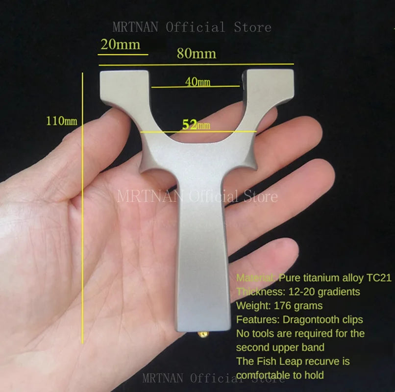 Slingshot Titanium Alloy High Quality Shooting Slingshot Hunting Flat Rubber Band Catapult Outdoor Sports Accessories