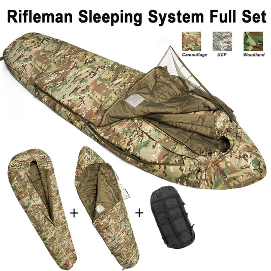 Army-40℃  Force Defence Modular Sleeping System 4 Season Waterproof Cold Weather Military Tactical Sleeping Bag