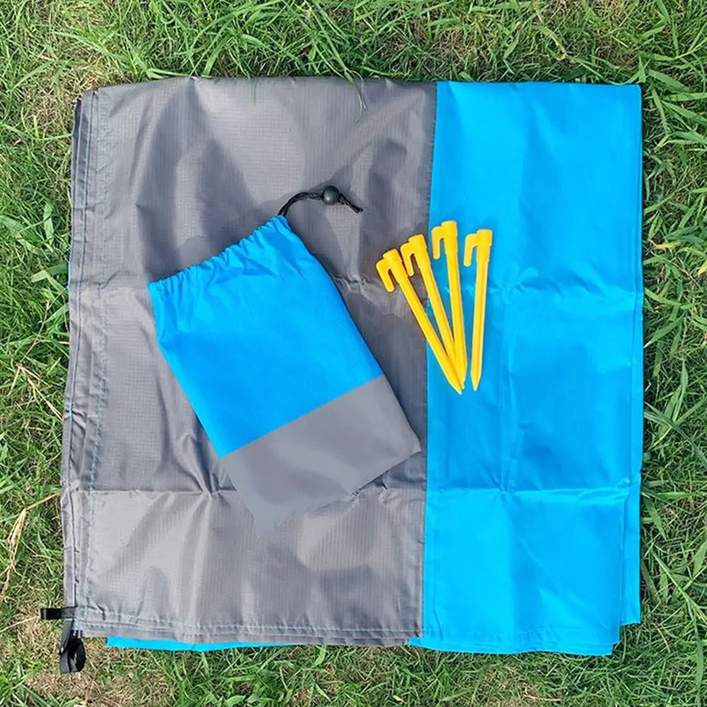 200*210cm Waterproof Tent Floor Tarp Picnic Mat Ultralight Pocket Tent Footprint Beach Tarp with Sack Camping Hiking Accessories