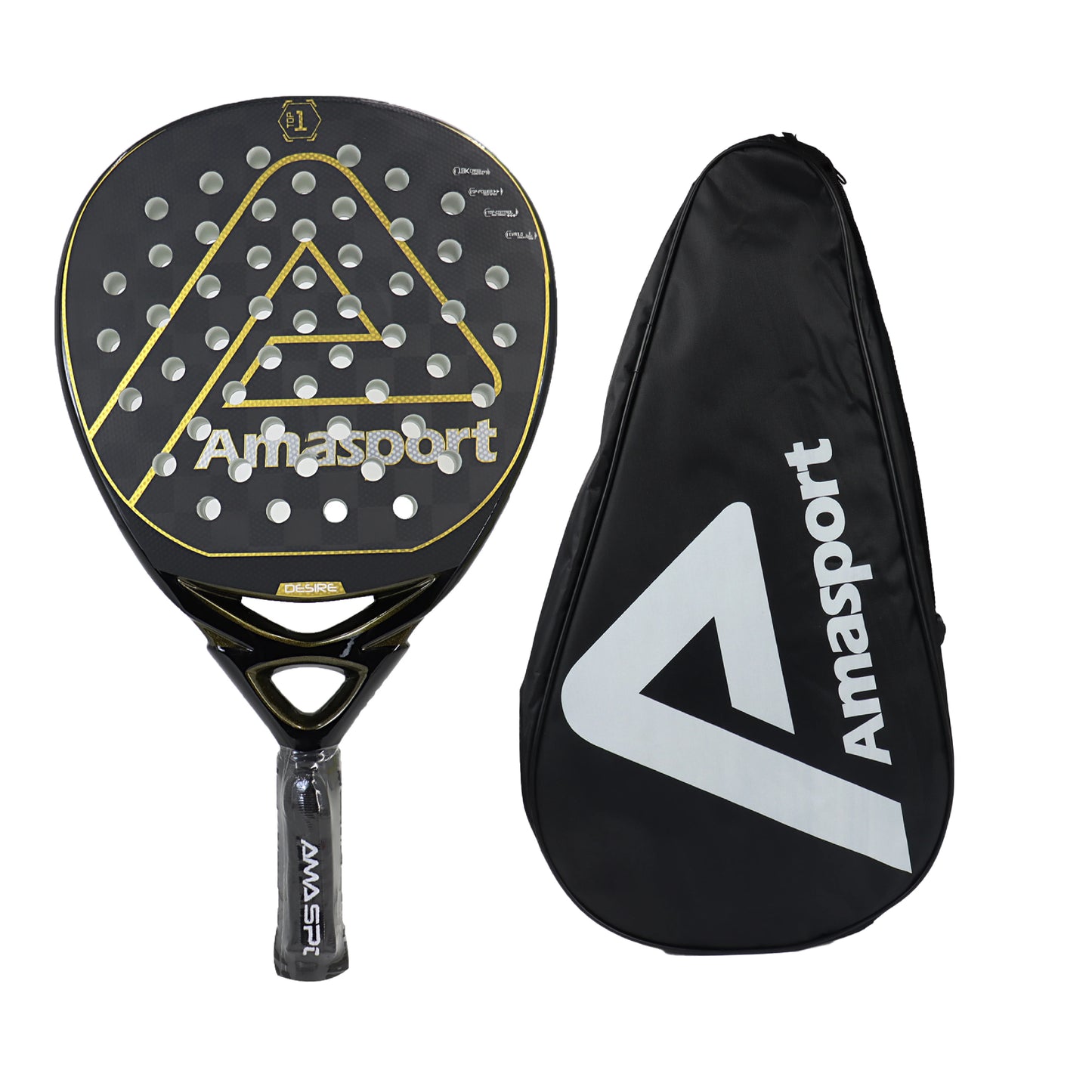 AMASPORT 3k/12k/18k Padel Tennis Racquets High Density & Quality With Padel Bags For Racket EVA Memory Flex Foam Core For Unisex