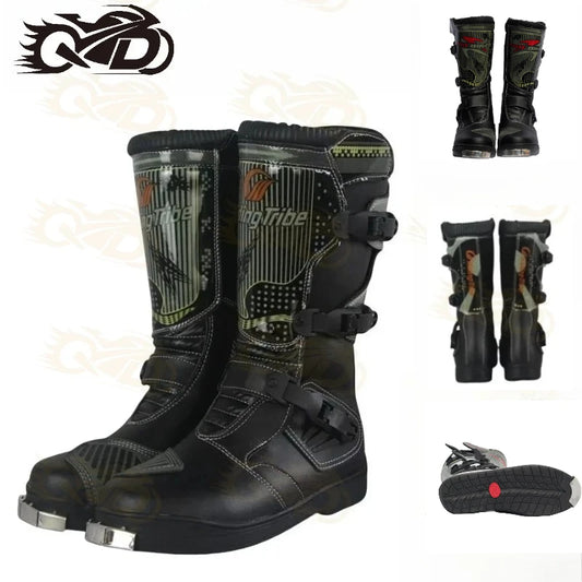 Motorcycle Riding Racing Boots Men's and Women's Anti-Collision Drop Protection Motorcycle Long Thigh Boots for Four Seasons