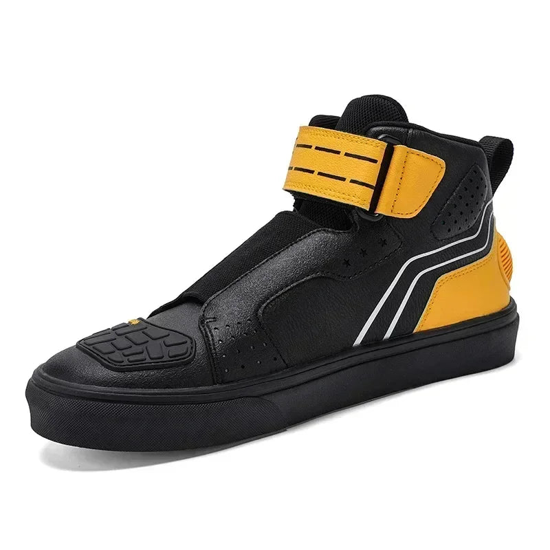 Motorcycle Riding Shoes Men Casual Style Anti-slip Moto Equipment Breathable Durable Comfortable Reflective Off-road Motorbike