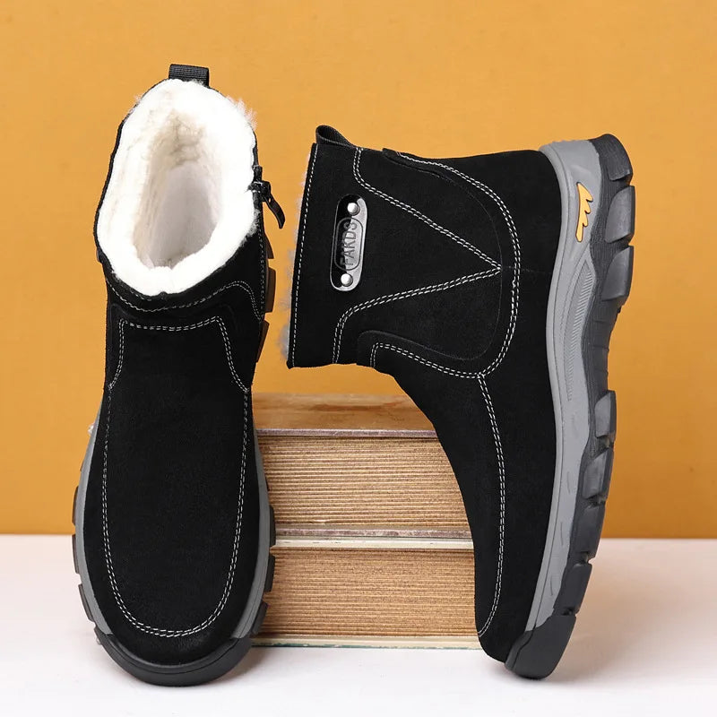 Winter Wool All-in-one Snow Boots Moto Boots Riding Shoes Motorbike Riding Ankle Type Shoes Protective Boots Botas Moto