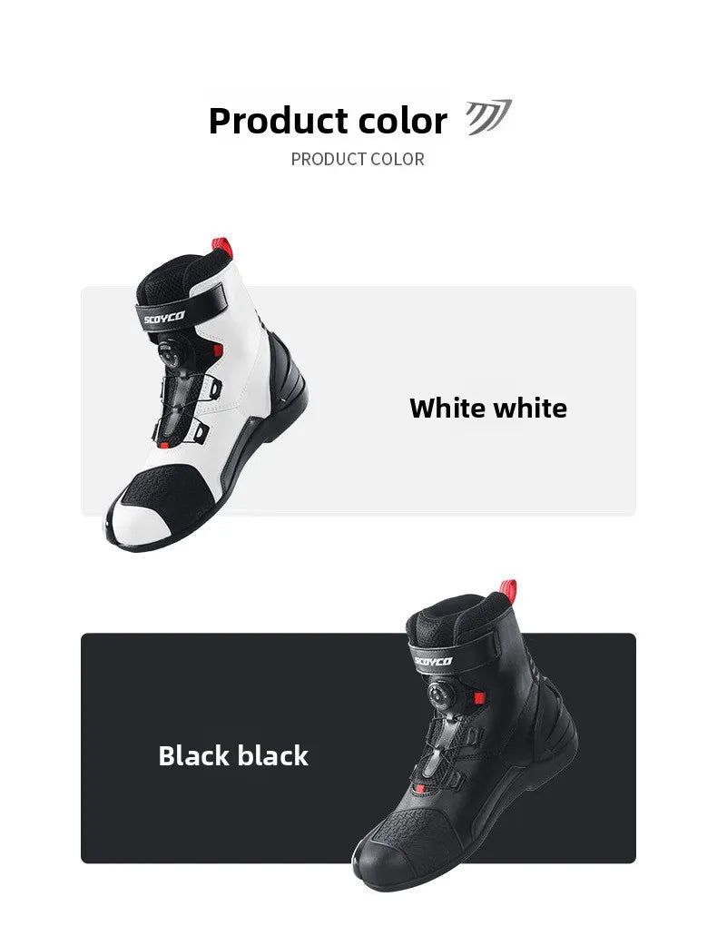 Scoyco R2 Motorcycle Riding Boots Locomotive Anti-drop Shoes Knight Competition Road Racing Shoes Men's Four-season New Products