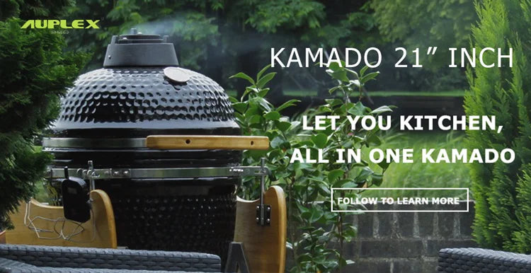 Auplex Wholesale Barbeque Asador Portable Charcoal 21-Inch Kamado Ceramic Grills BBQ