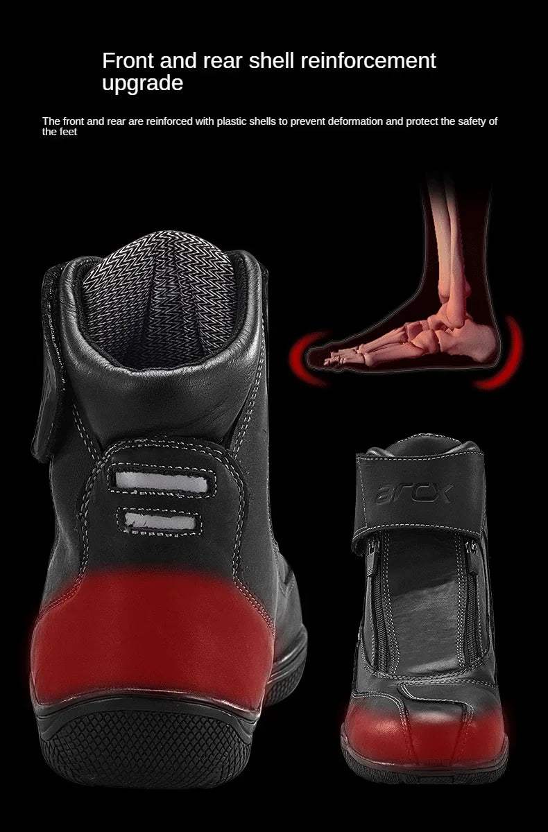 Motorcycle Riding Boots Men's Anti-slip Wear-resistant Locomotive Cycling Shoes Comfort Waterproof Anti-drop Four Seasons