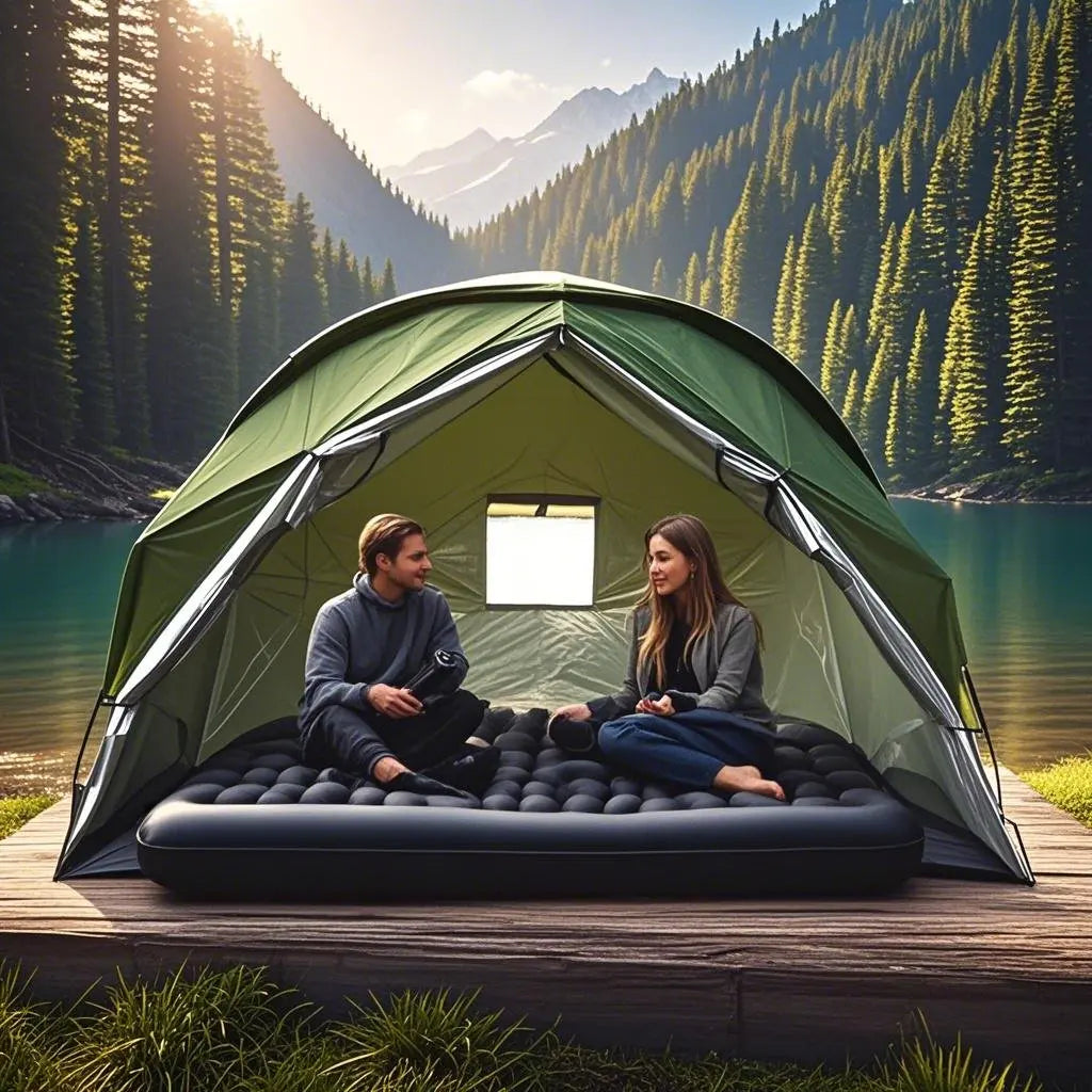 4-in-1 Camping Cot Tent, Backpacking 1 Person Camping Tent, Tent Cot Folding Off the Ground Tent,Fishing Tent,Sleeping Bed Tent