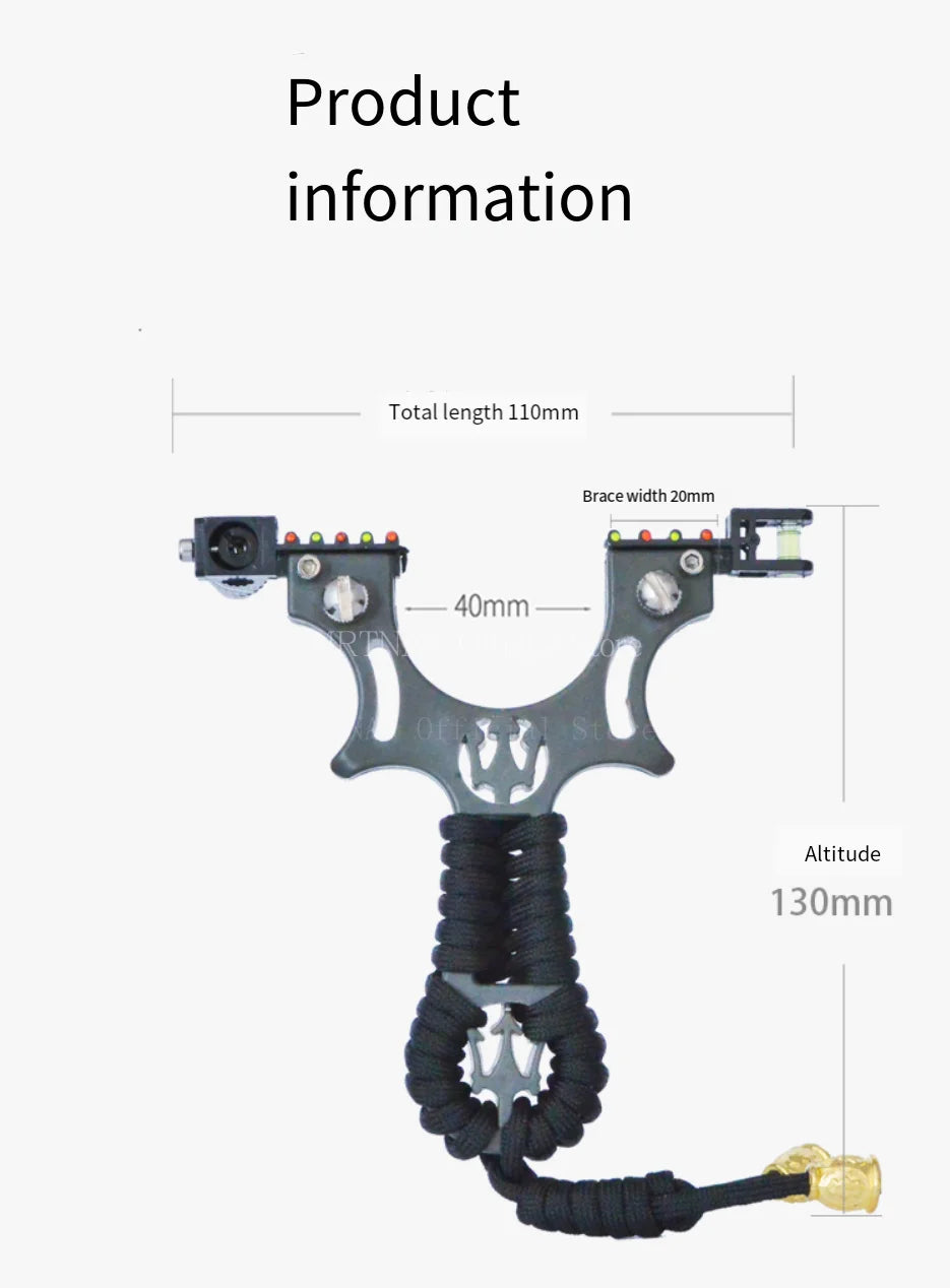 High-power Hunting Laser Resin Slingshot with Rubber Band Outdoor Sports Hunting Shooting Catapult