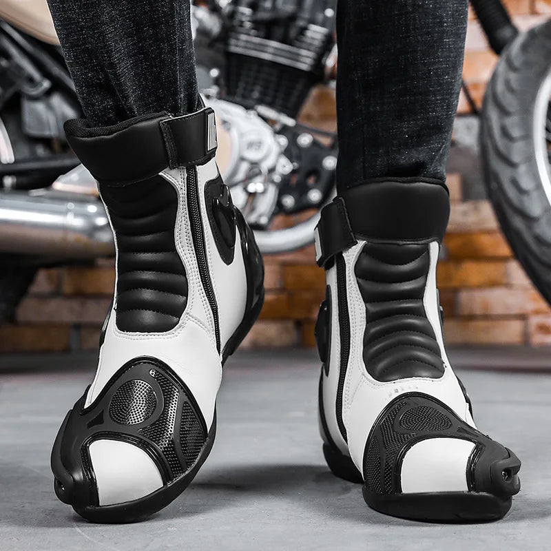 Motorcycle Boots Men High Quality Road Racing Shoes Off-road Boots Breathable Leisure Sports Shoes Botas Para Moto Hombre