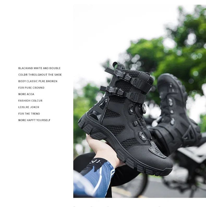 Summer Breathable Anti-fall Durable Off-road Motorcycle Riding Boots Knight Shoes Dirtbiker Cycling Anti-fall Botas
