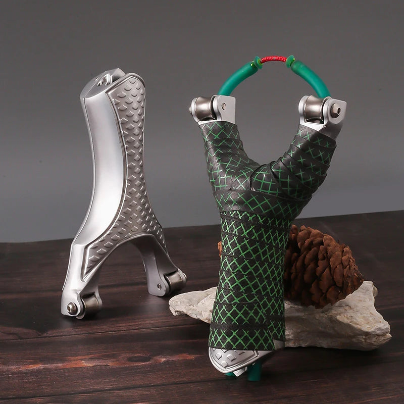 New Pulley Slingsshot for Hunting, Professional Sling Shot with Catapult Rubber Tubing, High Velocity Slingshot with Pulleys