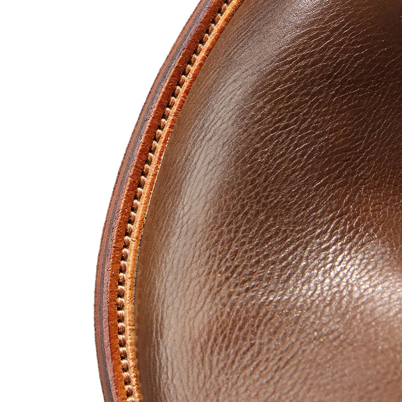 Vintage Man Western Boots Genuine Leather High Calf Shoe For Men Comfortable Slip On Designer Shoes Ankle Boots Male Shoe A223