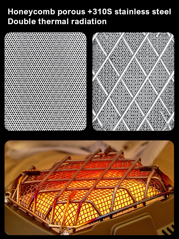 Portable Mini Dual-purpose Outdoor Multifunctional Heating Stove, Infrared Stove, Camping Stove Head Winter Camping for Heating